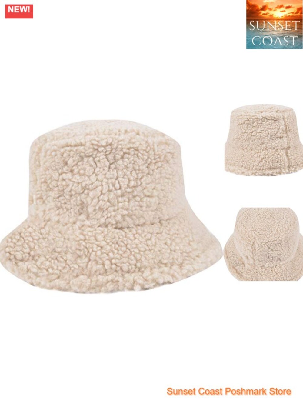 Faux Fur Bucket Hat Fuzzy Furry Winter Warm Fisherman Cap Fluffy Teddy Sherpa